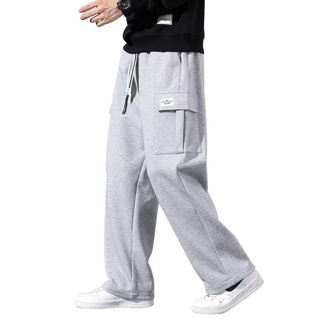 

Track Cargo Wide Leg Plus Sizes Light [inotenka] M-5XL Sweatpants, Pants, Men s Pants, Pants, (M Gray)