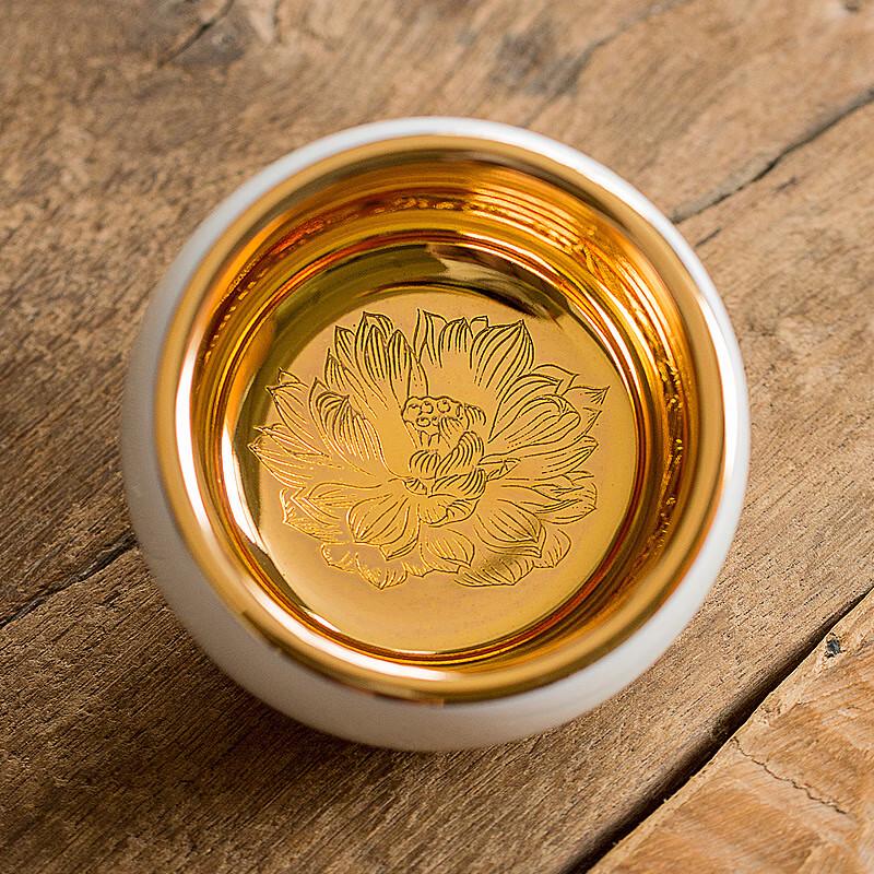 Jade Porcelain Gilded Kung Fu Tea Cup