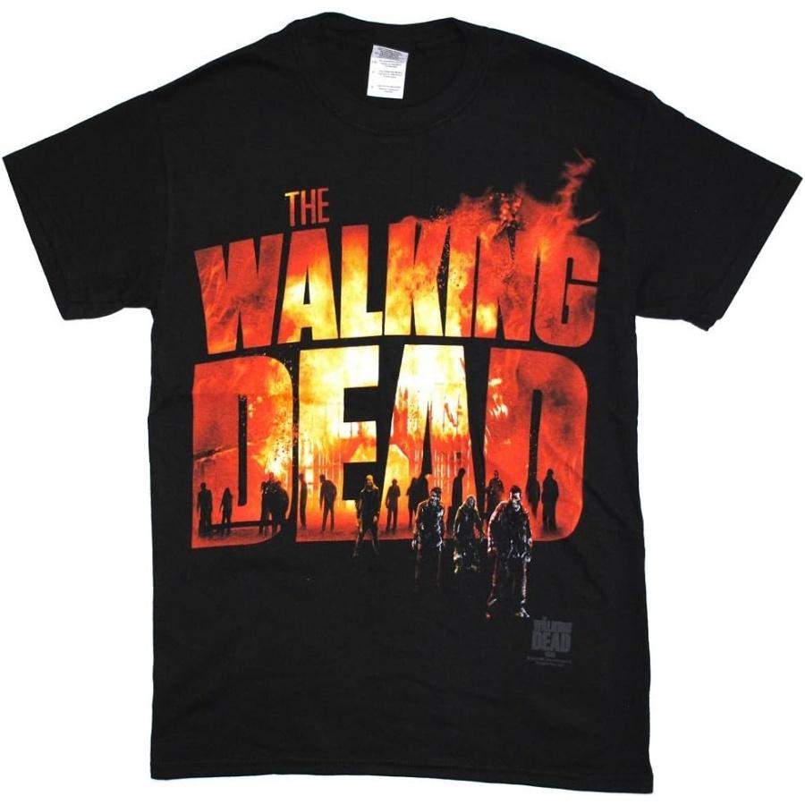 The Walking Dead Fire Logo Men s Black T-Shirt, Small S