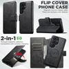 Magnetic attraction Phone Case for Samsung Galaxy S26 Ultra S22 S23 S24 S25Ultra Detachable Card Holder Wallet Leather Cover
