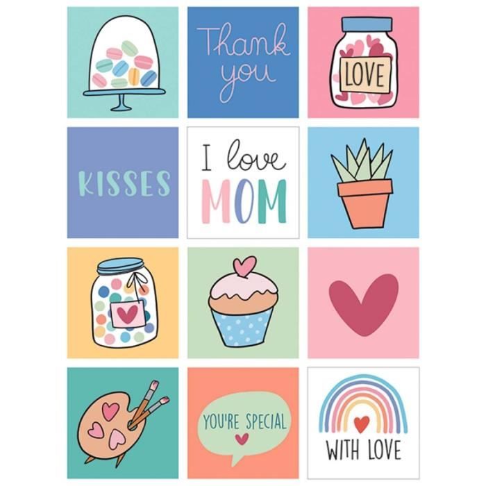 Square Stickers - ARTEMIO - Father's Day - 5 X 5 Cm - 24 Pcs - Black