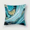 Nordic Blue Marble Polyester Pillowcase Sea Rock Texture Bedside Sofa Chair Throw Pillow Cushion Cover Home Decor Cushion Cover