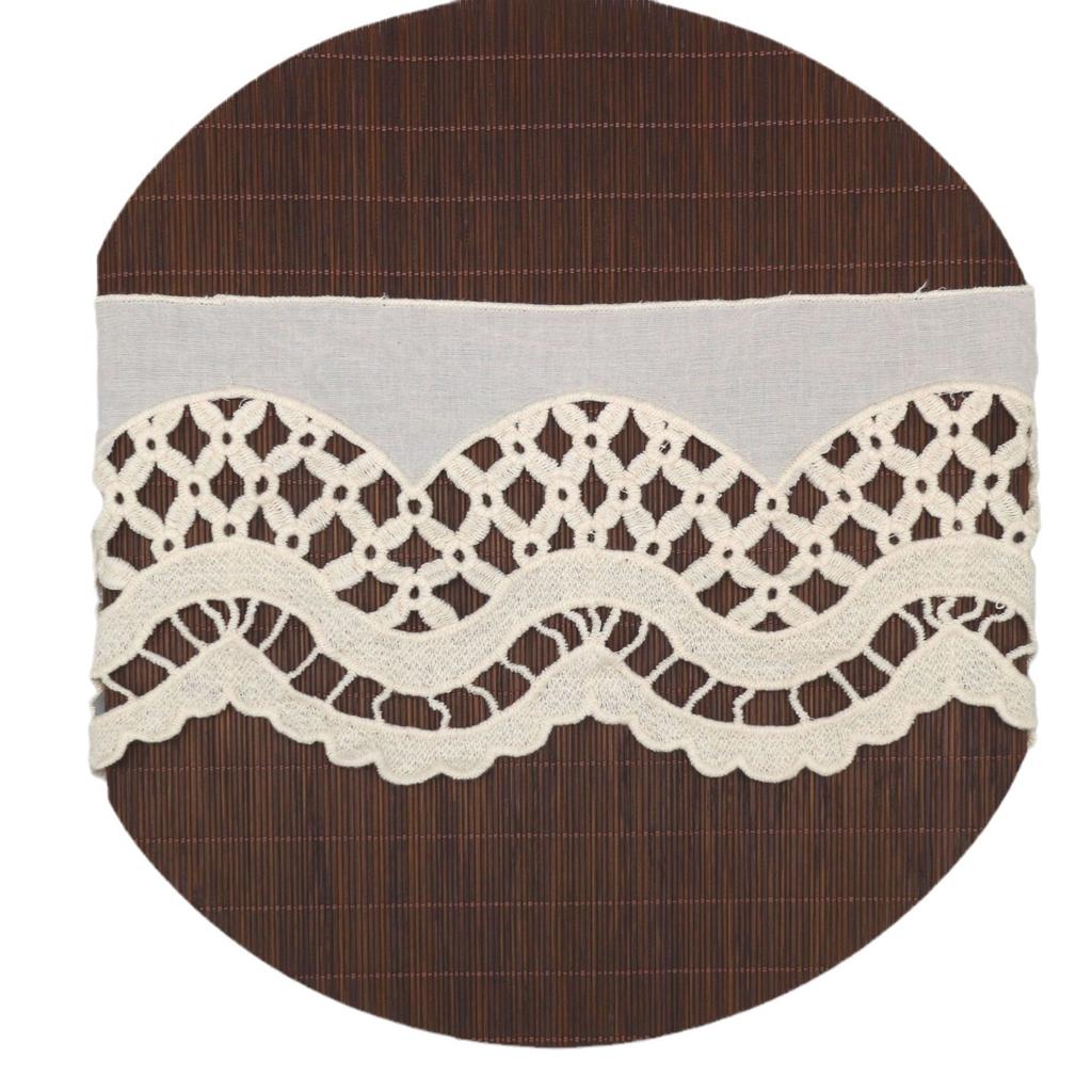 Cotton Lace, Barcode Hollow Embroidery Lace Belt, Barcode Clothing Fashion Soft Decoration Lace Accessories