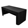 Fitted Tablecloth Polyester Open Back Table Cover Solid Color Washable Table Cloth for Meeting Party Wedding Banquet Birthday Decor