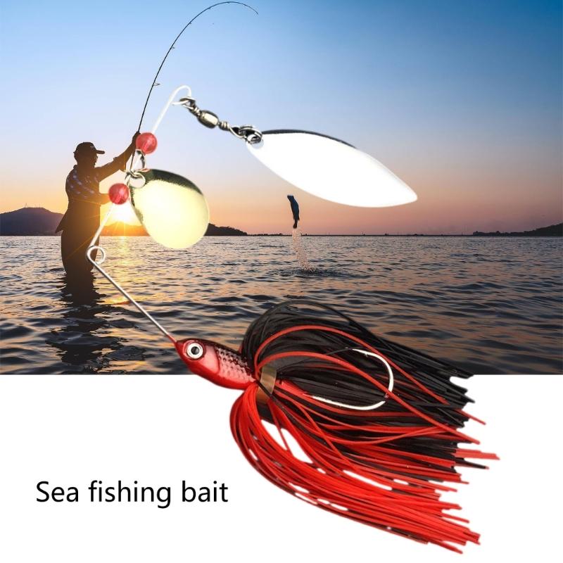 Silicone Skirt Spinner Lures Baits Metal Hard Artificial Baits Swim Jigs  Baits Fishing Accessories Easy to Use