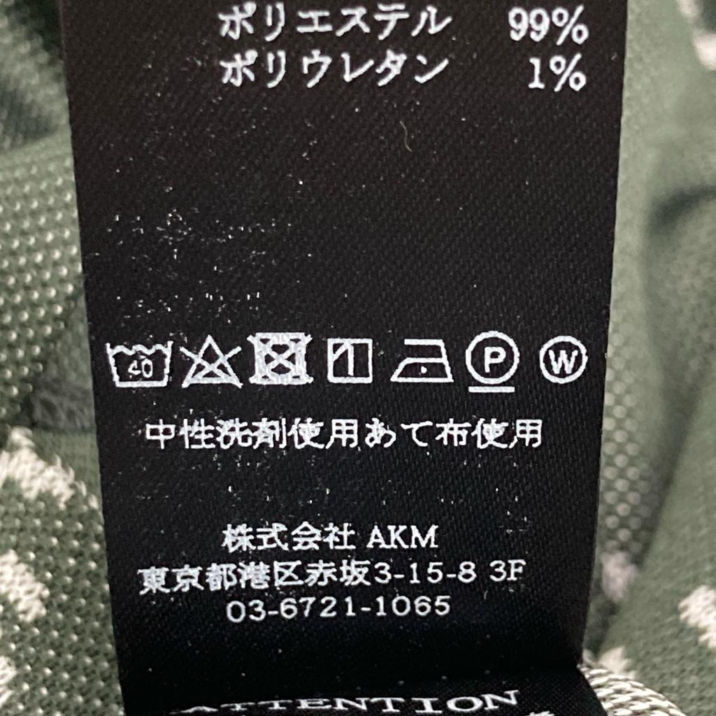 1piu1uguale3 [GOLF][×Takashiro Toga] GRK062 Khaki ARGYLE LOGO Short Sleeve Shirt tops V khakiUsed