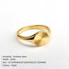 18K Gold Plated Sunflower Wavy Round Women's Stainless Steel Ring