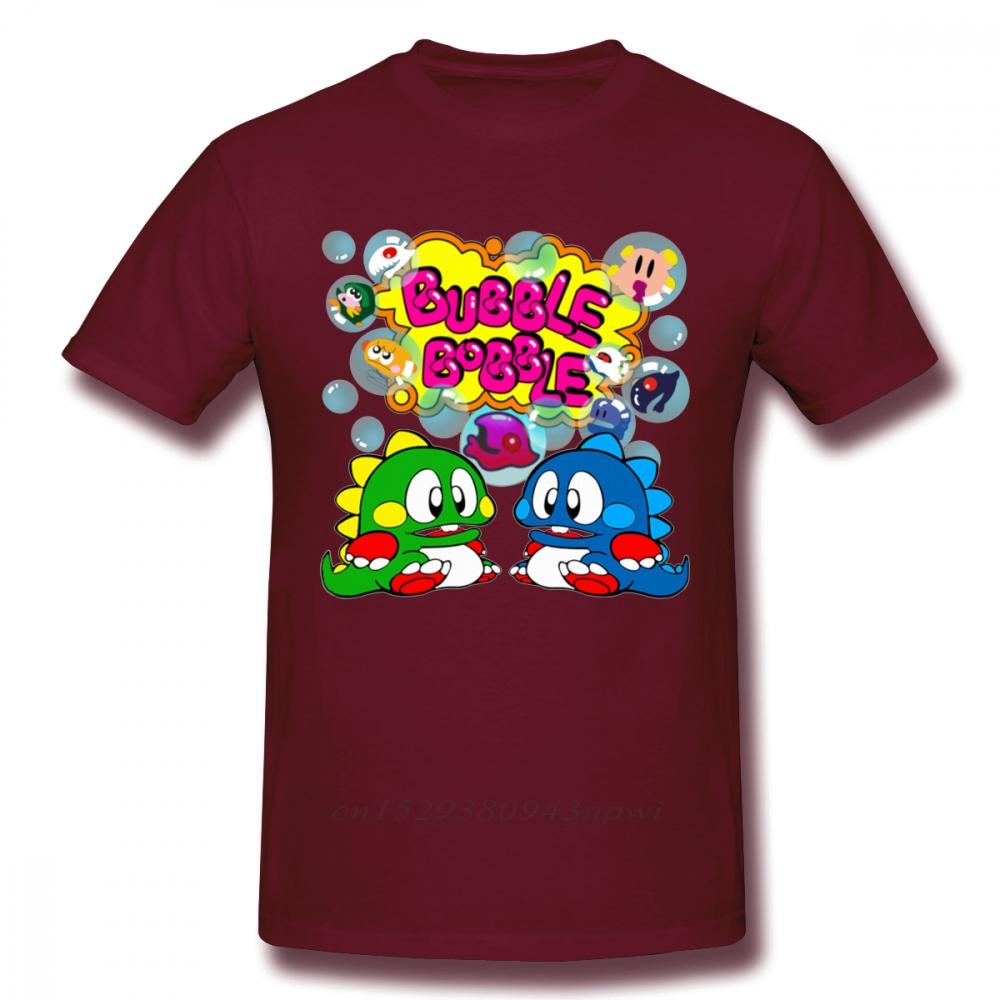 Bubble Bobble Retro  Console Game Tshirt Men New Custom Old School Game T Shirt Organic Cotton Plus Size Tee Camiseta S