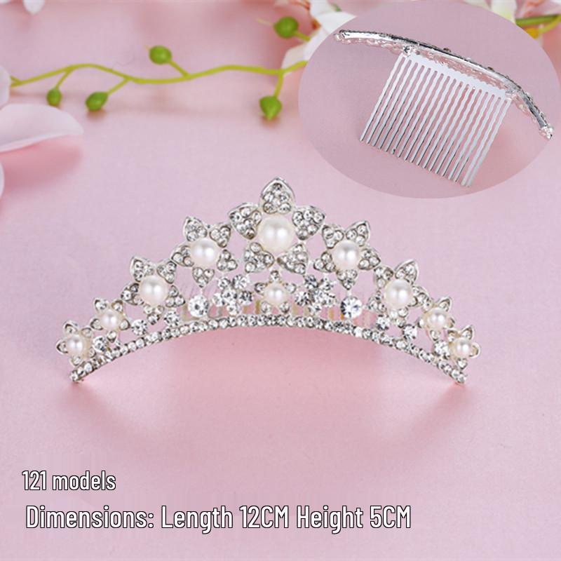 Korean Bridal Rhinestone & Pearl Hair Comb