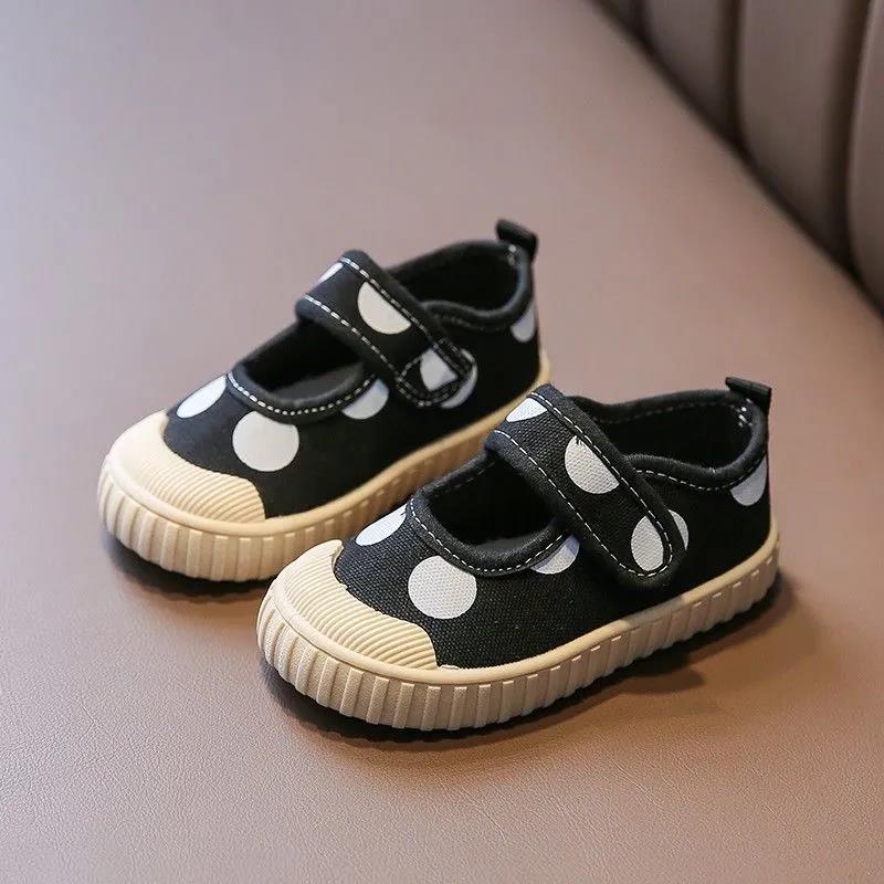 

Детская парусиновая обувь Обувь из дышащей ткани Нескользящая детская парусиновая обувь на мягкой подошве Повседневная парусиновая обувь для девочек Одиночные туфли для мальчиков 21 чёрный