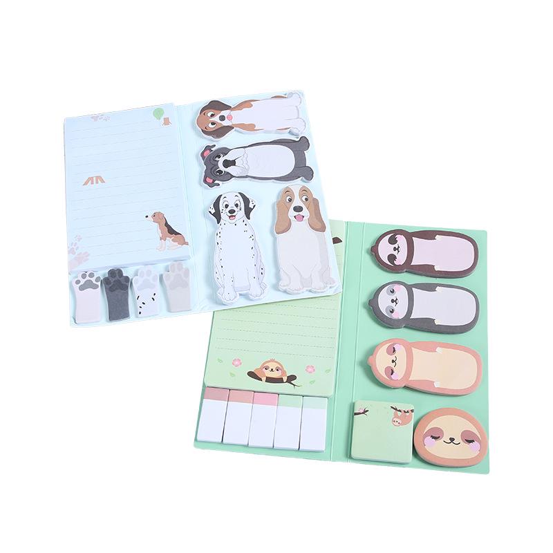 Cartoon Animal Memo Pad: Reusable Tearable Sticky Notes 440 Sheets