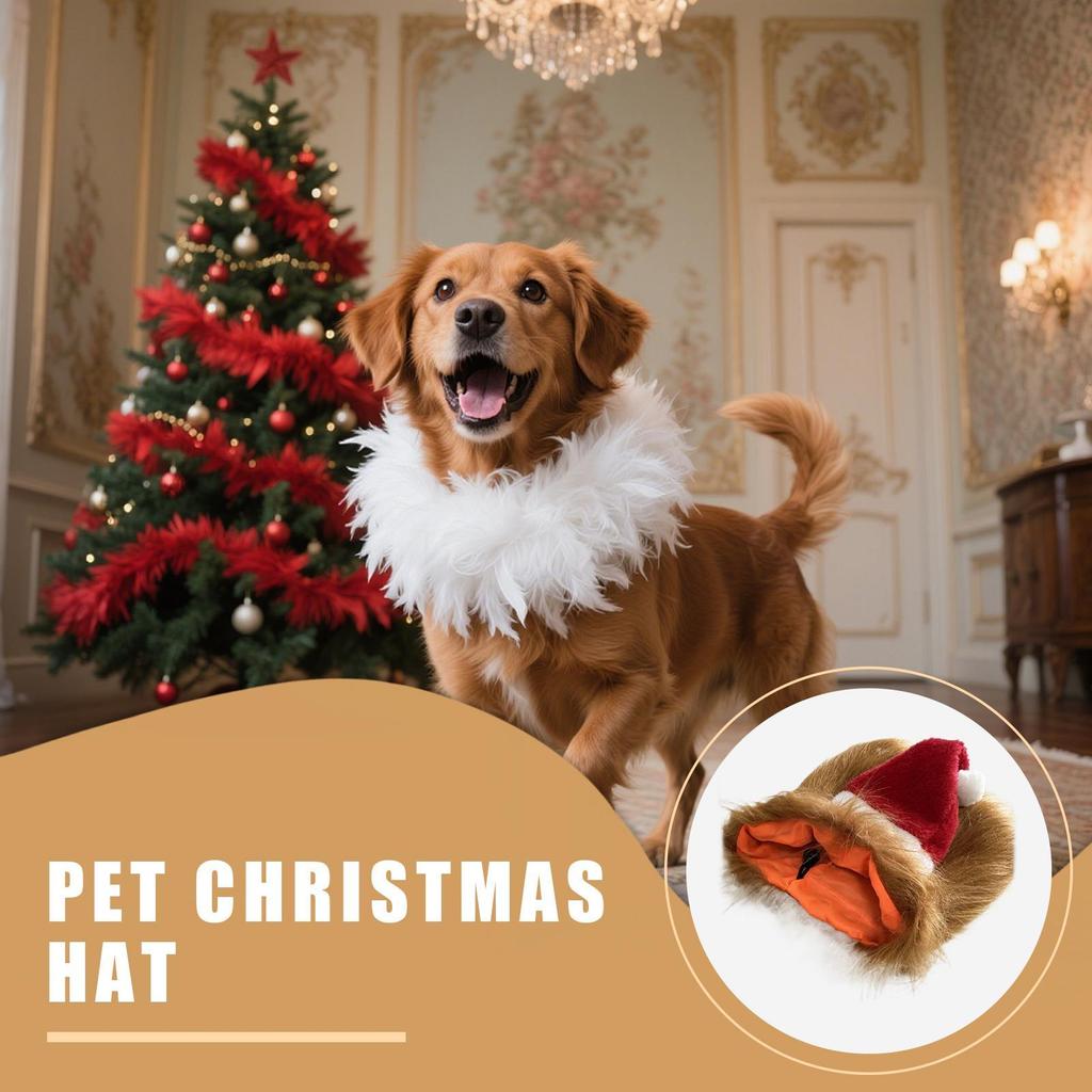 Dog Christmas Hat Dog Christmas Red Hat Pet Costume For Winter Days Night Outside Family Friends Youth Teens Girls Boys Kids
