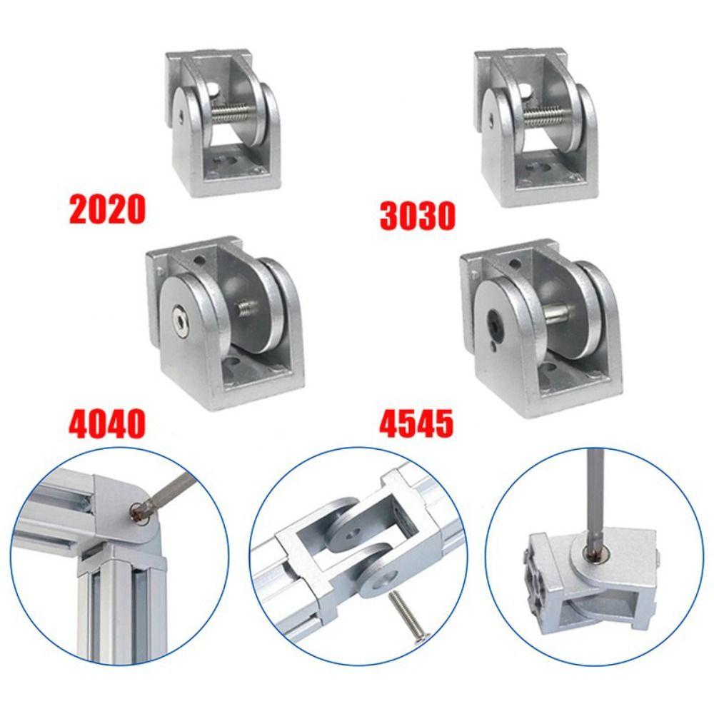 Sliding Base Pivot Joint Connector Right Angle Connector  Industrial Aluminum Profile