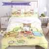 3pcs Sumikko Gurashi pattern bedding set duvet cover set includes duvet cover &pillowcases, perfect all season bedroom decoration & gift