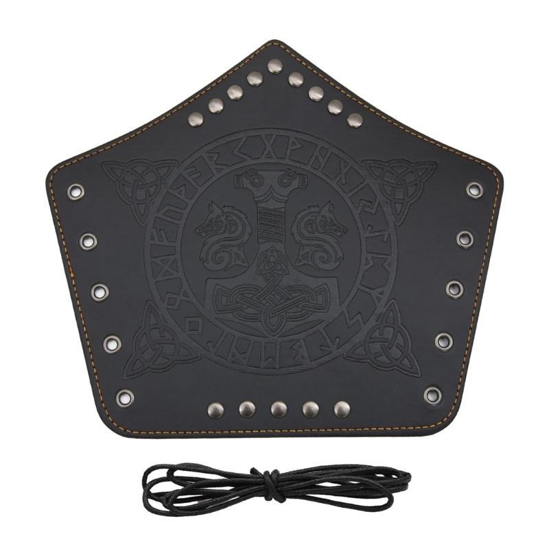 4 Pcs/Set PU Leather Waist Bag Arm Bracers Belt Medieval Renaissance Costume Set Halloween Accessories