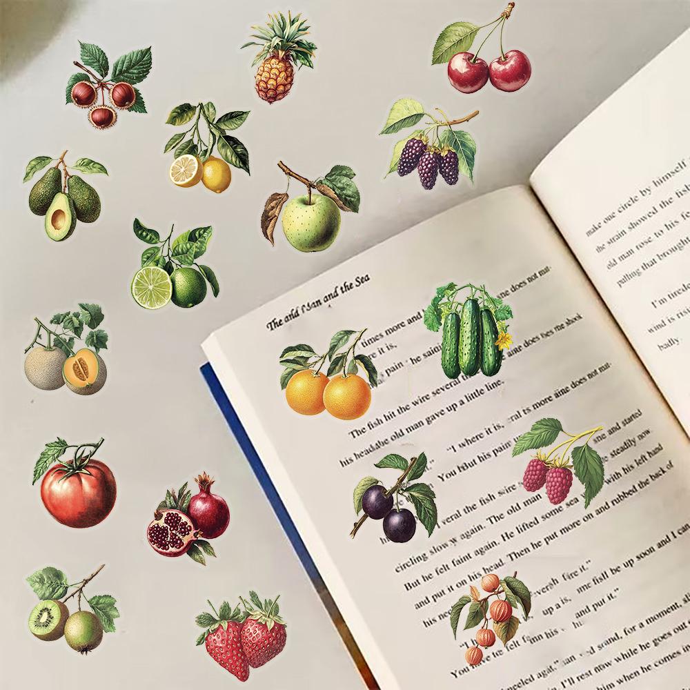 50PCS Vintage Fruit Sticker Graffiti Suitcase Decorative Chambre Nostalgia Motorcycles Phone Laptop Motorcycles Bicycle Stickers