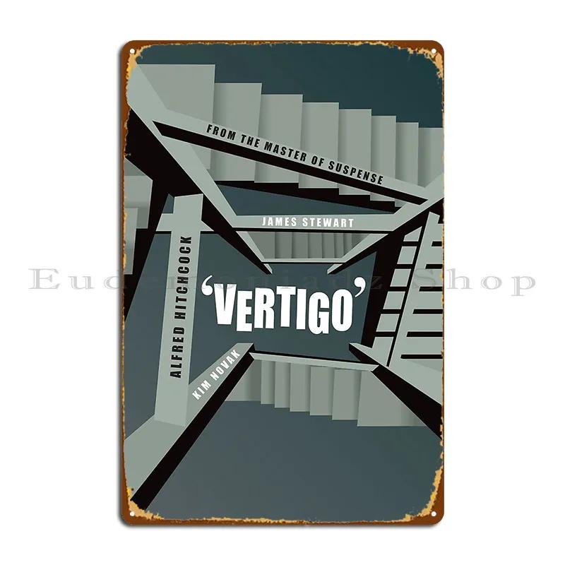 Vertigo Alternative Movie Poster Movieposterboy Metal Plaque Create Rusty Bar Wall Mural Party Tin Sign Poster