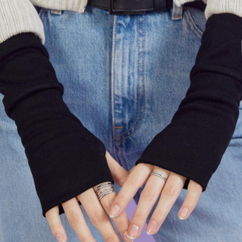 

KOLEAT Ежедневные вязаные флисовые грелки для рук [ЧЕРНЫЙ] Осенне-зимняя версия перчаток BLACK_FREE