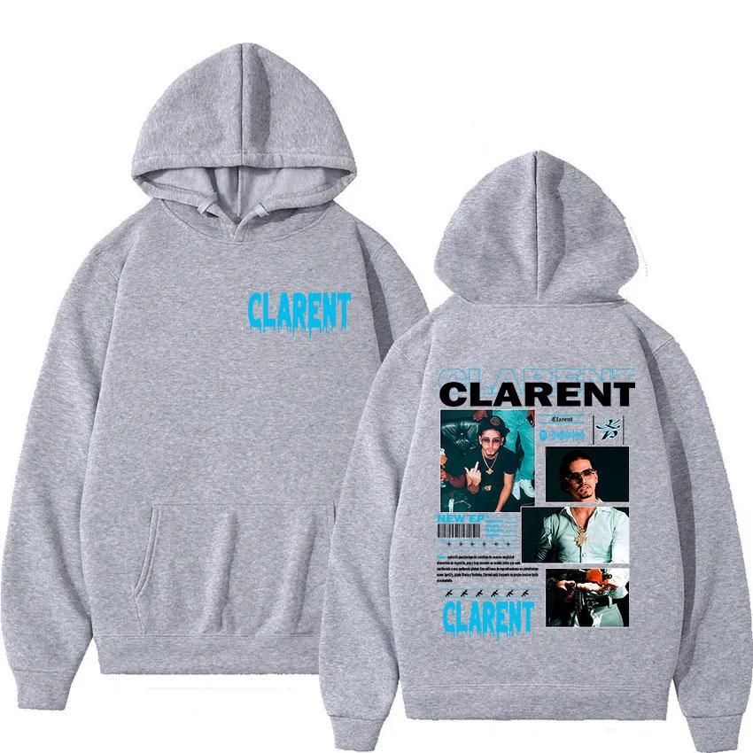 Rappeur CLARENT Tour 2025 Album Hoody Men's Clothing Vintage Oversized Sweatshirts Hip Hop Gothic Long Sleeve Hoodies Streetwear
