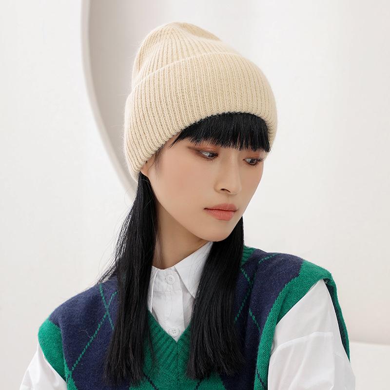 Winter Hat Korean Rabbit Hair Pullover Hat Women Fashion Knitted Hat All Match Warm Knitted Hats