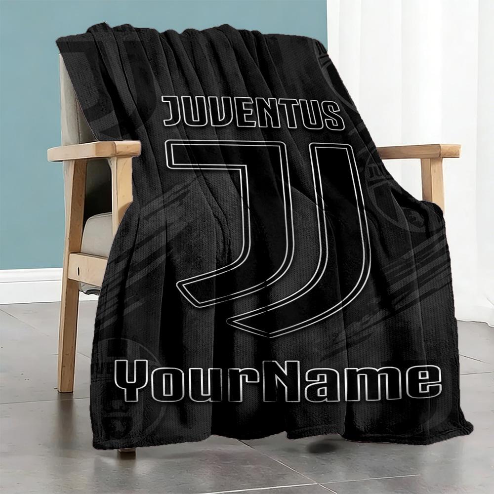 Juventus Personalized Name Blanket Multi-purpose Personalized Blanket Comfortable Throw For Livingroom Nap Chair Sofa for All Occasions