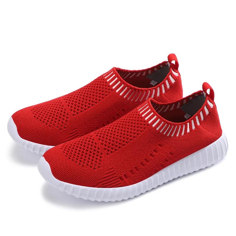 

New Women s Breathable Casual Sports Shoes Summer White Lightweight Running Shoes Women Plus Size Outdoor Fitness Walking Shoes 36 красный