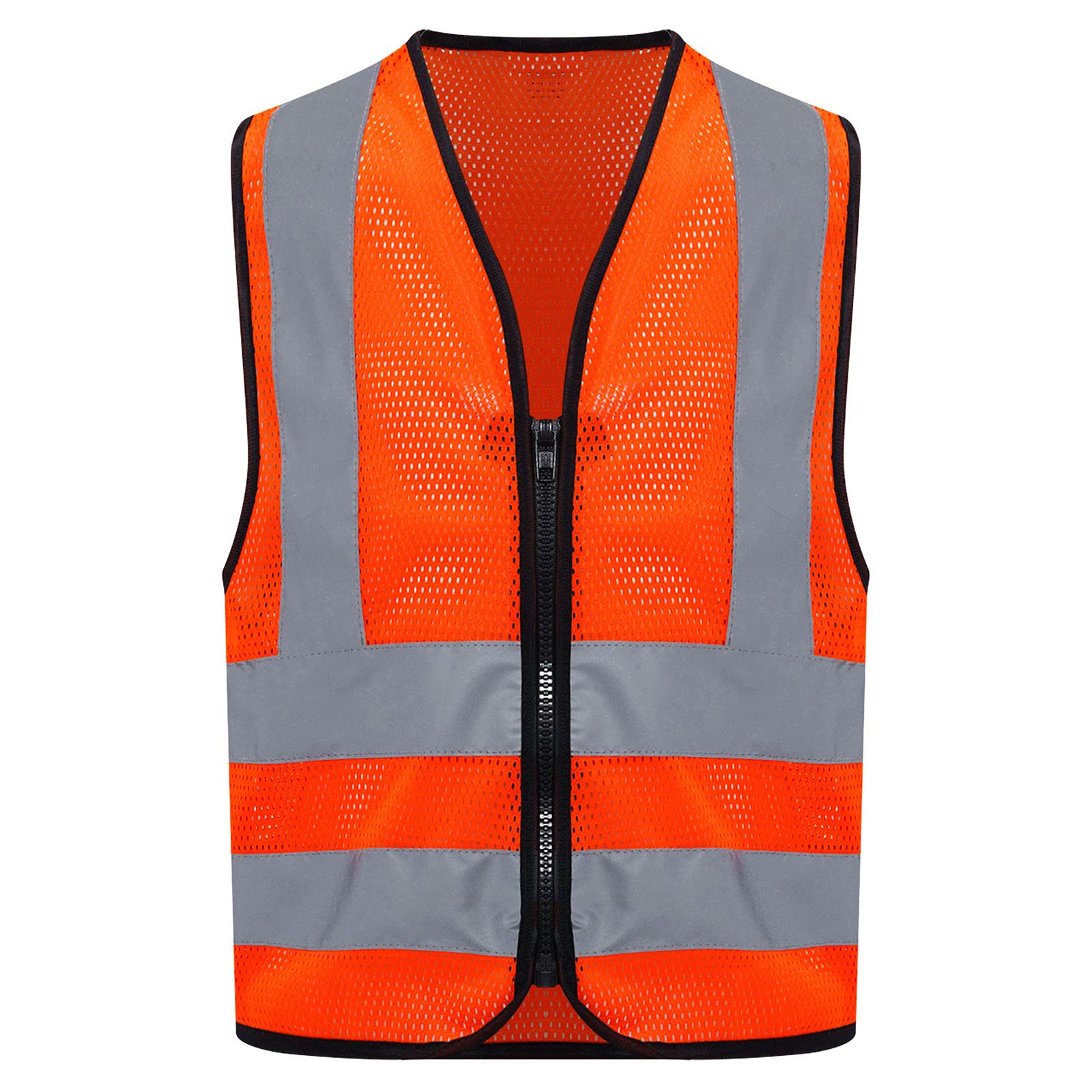 

Хлопчики Дівчатка Світловідбиваючий жилет високої видимості Без рукавів Жилет на блискавці Безпечний дизайн Ідеально підходить для волонтерських заходів 7-10 Years