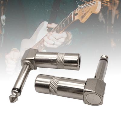 1/4" Audio Plugs 6.35mm Plug TRS Male 1/4 Inch Stereo Plug Right Angle Connector for Mixer Speaker Cables Guitar Cables