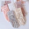 Women's Summer Ice Silk Lace UV Protection Gloves - Non-slip, Breathable, Cool for Electric Bike Driving