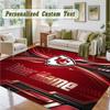 Crystal Velvet Square Rug Custom NameKansas City Chiefs Pattern Non Slip Home Floor Decor Rug
