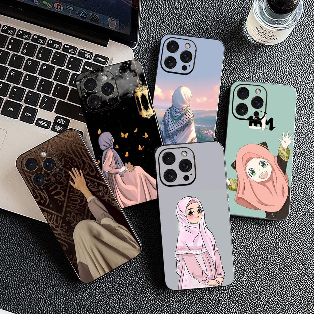 Cover for Samsung Galaxy S24 S25 S23 FE Ultra Plus S7 Edge S25+ S23+ A56 5G Phone Case Arabic islamic muslim Muslimah Girl