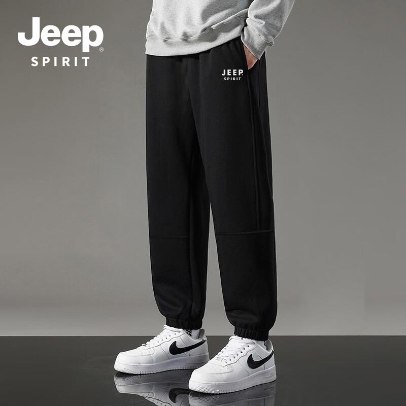

JEEP SPIRIT Men s Heavyweight Logo Print Jogger Pants M