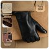 JIUMU Women's Genuine Leather Winter Warm Gloves