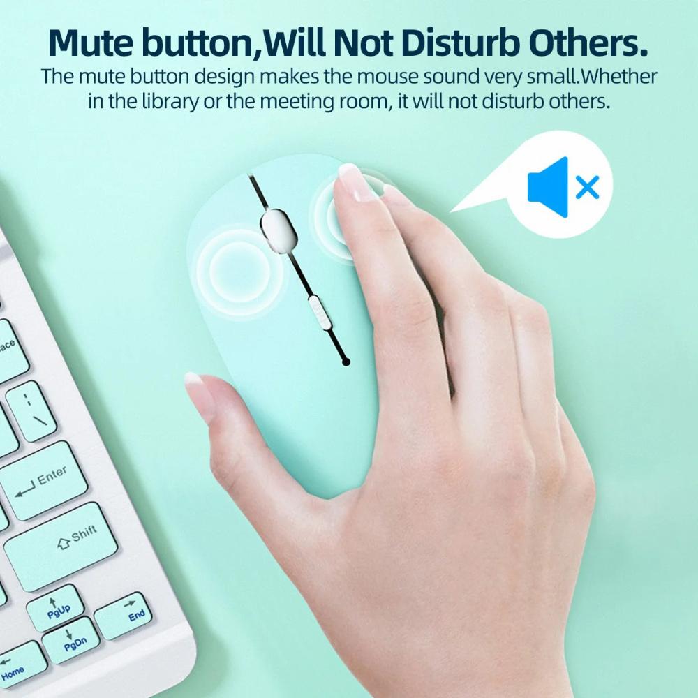 Bluetooth-compatible Wireless Mouse Portable Ultra-Thin Wireless Mouse For Computer Laptops Macbook Tablet Ergonomic Office Mice