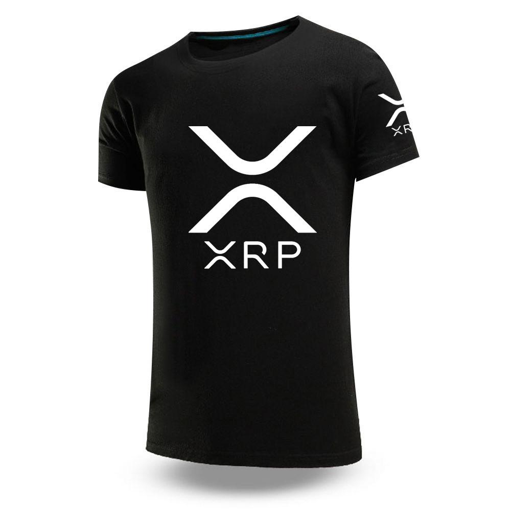 2025 Cryptocurrency Ripple Xrp New Unisexs Summer Round Neck Ordinary Short Sleeve Tshirt Printing Good Quality Comfortable Tops