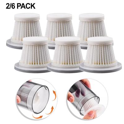 2/6er PACK Wiederverwendbarer Waschbarer Filter für Akku-Auto-Staubsauger Handstaubsauger Zubehör Wiederverwendbar