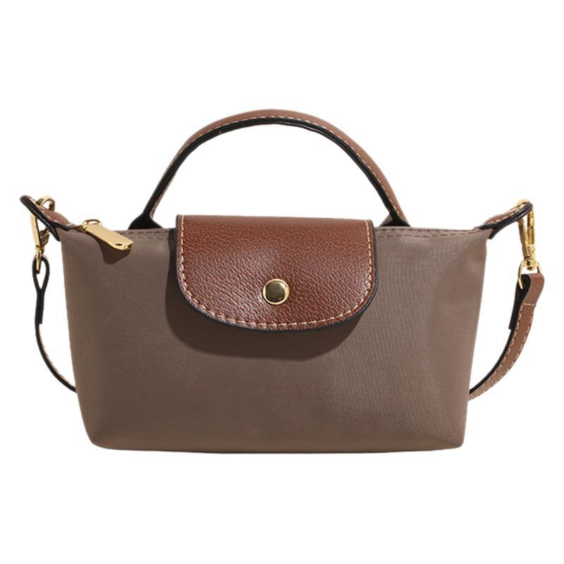 Retro Fashion Versatile 2025 Spring and Summer Women's Bags One Shoulder Crossbody Hand Carry High-end Nylon Dumpling Bags
