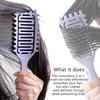  Pettine per Capelli Ricci Antistatico Spazzola Massaggiante per Cuoio Capelluto Pettine Vuoto Antigroviglio per Acconciatura Capelli Strumenti per Sciogliere i Nodi