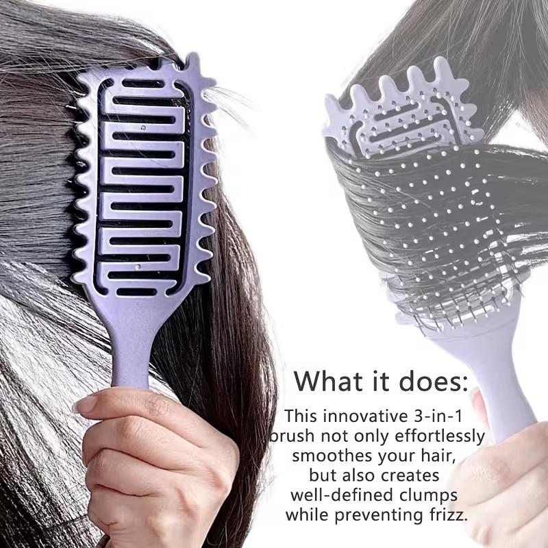 Pettine per Capelli Ricci Antistatico Spazzola Massaggiante per Cuoio Capelluto Pettine Vuoto Antigroviglio per Acconciatura Capelli Strumenti per Sciogliere i Nodi