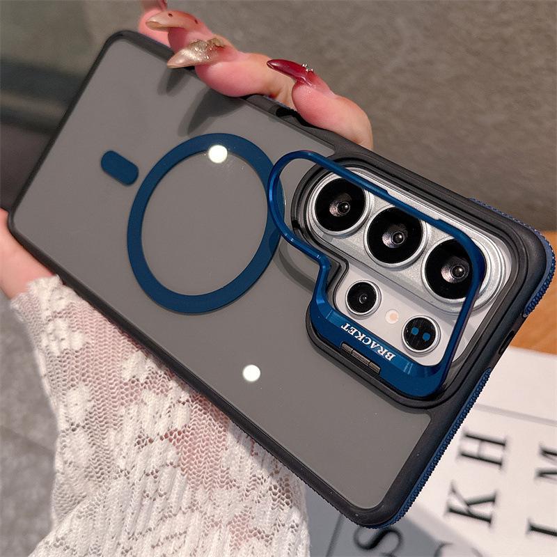 Samsung S26 Ultra Magnetic Transparent Phone Case with Invisible Stand for S25/S24/S26 Plus S26 Plus