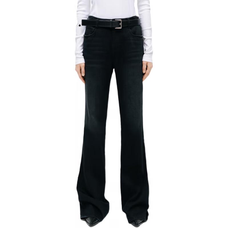 

MO&Co. Винтажные джинсы средней посадки, выстиранные, слегка расклешенные XS