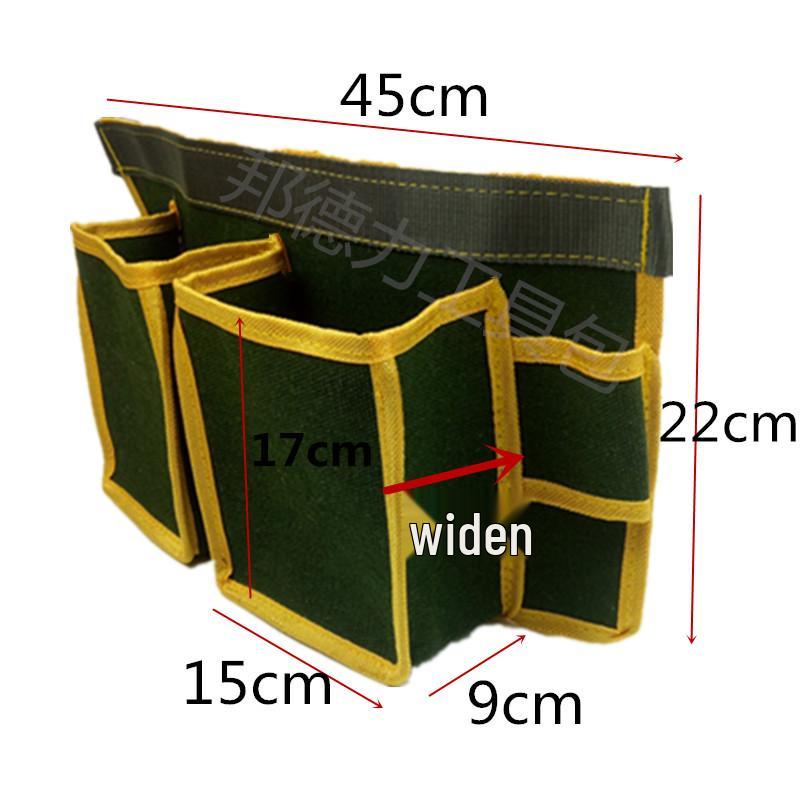 Extra Large Wear-Resistant Canvas Electrician Tool Bag with Shoulder Strap - Multifunctional Repair Bag