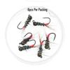 Bimoo 6pcs Black Tungsten Head Fluorescent Orange Pink Green Jig Fly Euro Nymph Perdigon Nymphs Fast Sinking Trout Fishing Lure