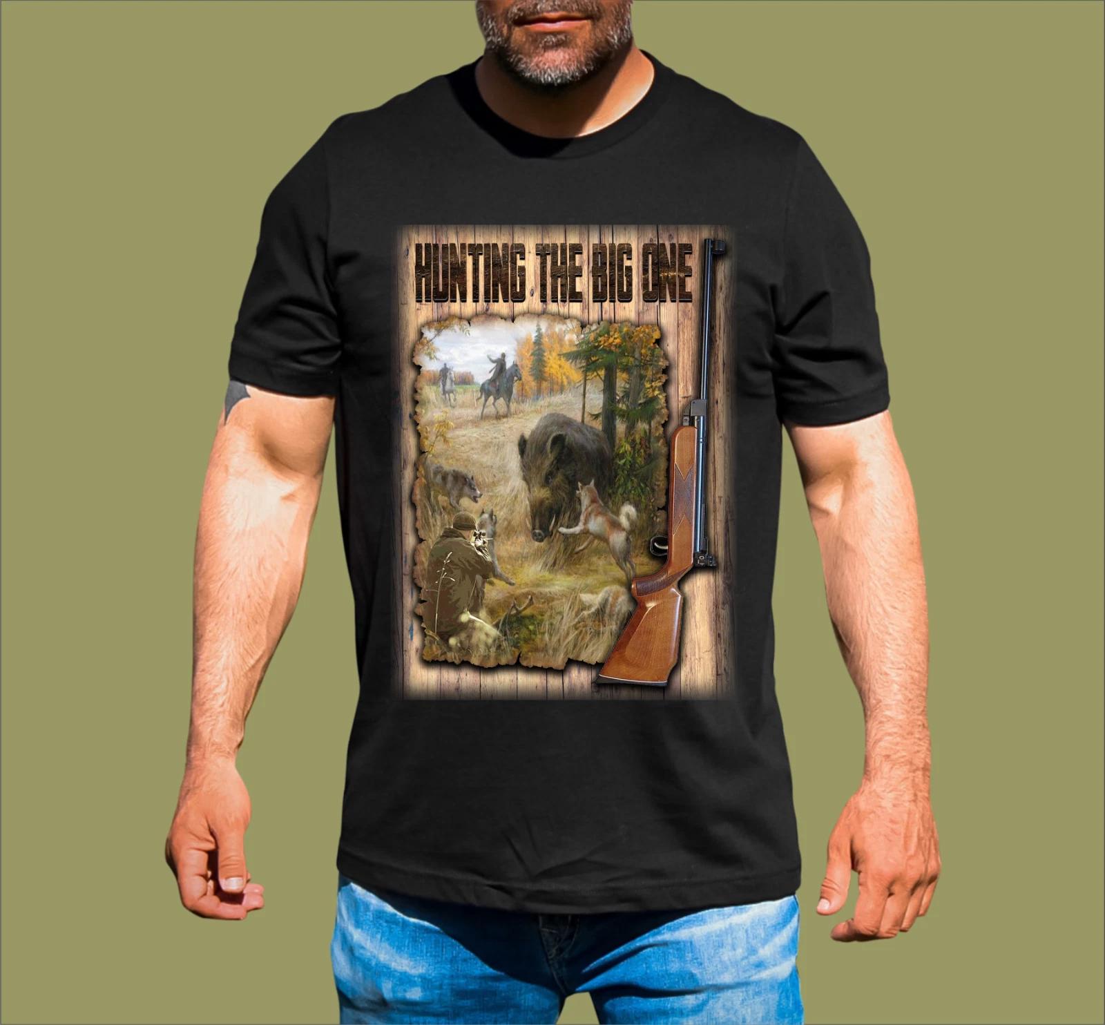 HUNTING THE BIG ONE WILD BOAR T-SHIRT S
