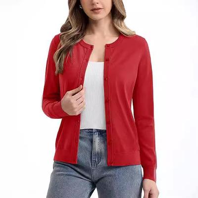 Autumn Women's Button Knit Cardigan Sweater Jacket