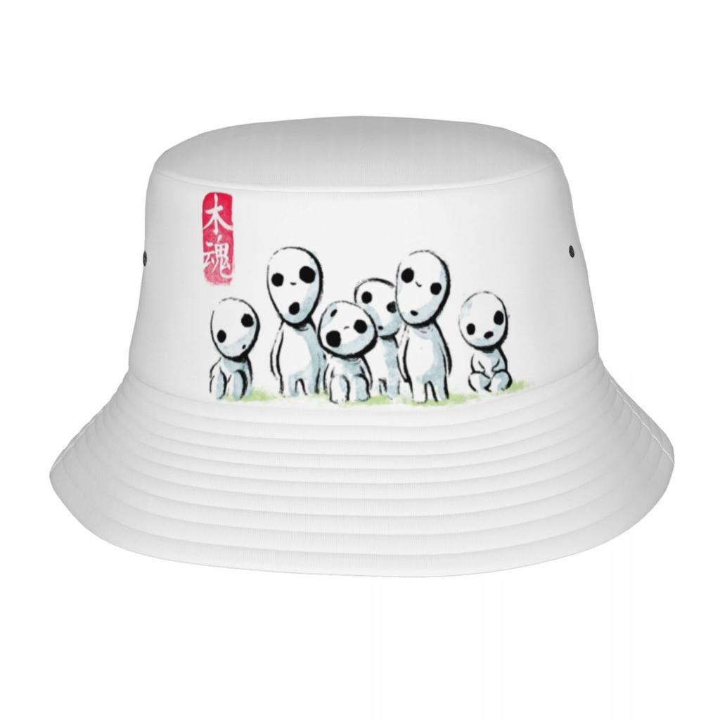 Spirit Of The Forest Kodama Unisex Bucket Hat Personalisieren Sie Sommerreisen Strand Princess Mononoke Studio Hüte