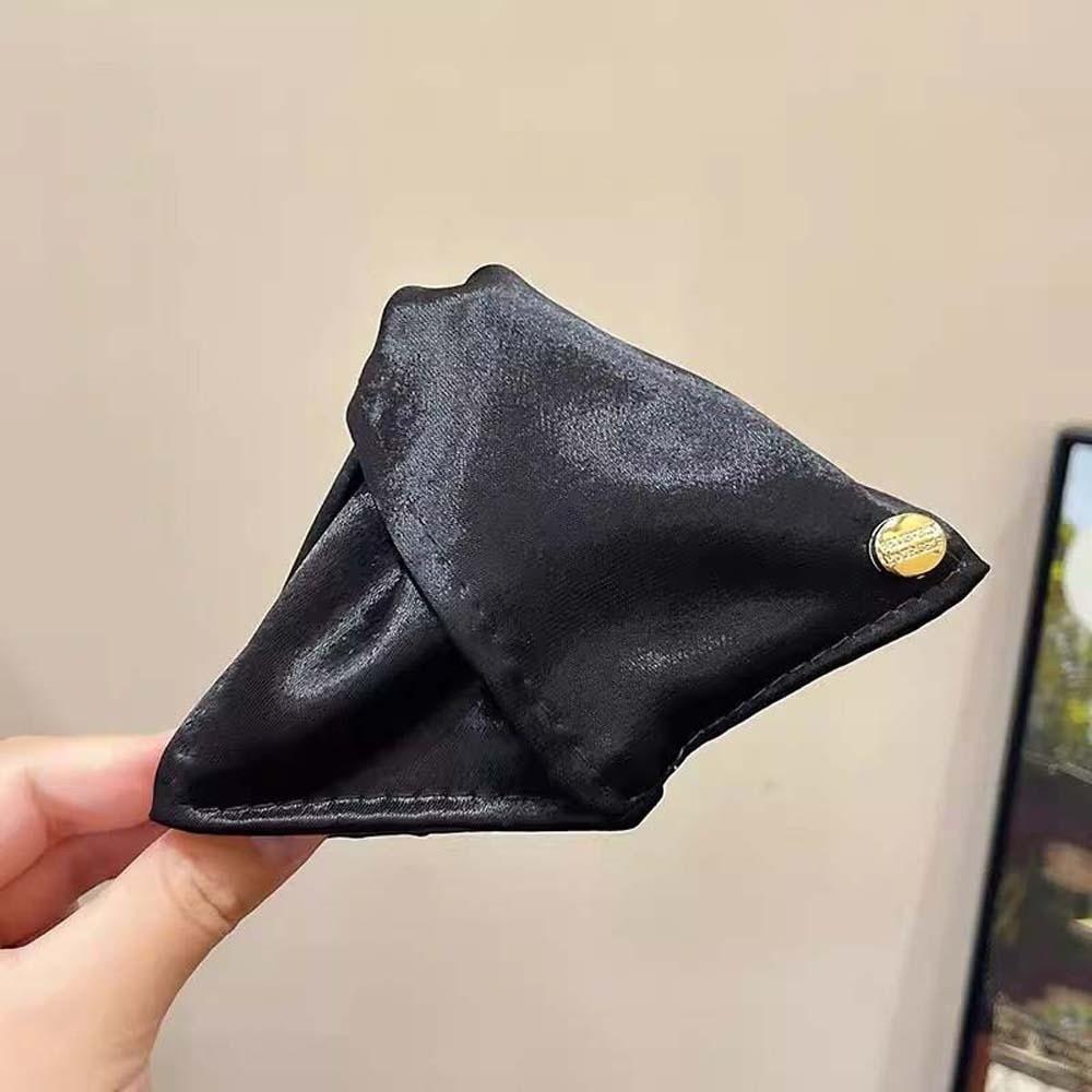 Elegant Cloth Hair Claw Plastic Women Hairgrips Versatile Satin Triangle Shark Clip Party