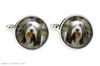 Bearded Collie, Highland Collie, Mountain Collie - cufflinks in a box, handmade jewelry, product of the Art-Dog brand