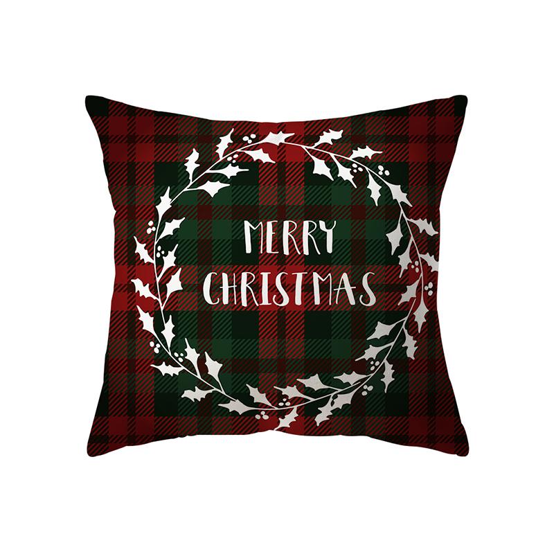 Christmas Theme Snowflake Print Pattern Cushion Cover Home Living Room Sofa Decoration Pillow Pillow Cover