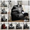 Czaszka 3D Print satanistyczny rzut koc narzuta tekstylia domowe Sofa koc z nadrukiem polar zimowy ciepły koc flanelowy prezent urodzinowy